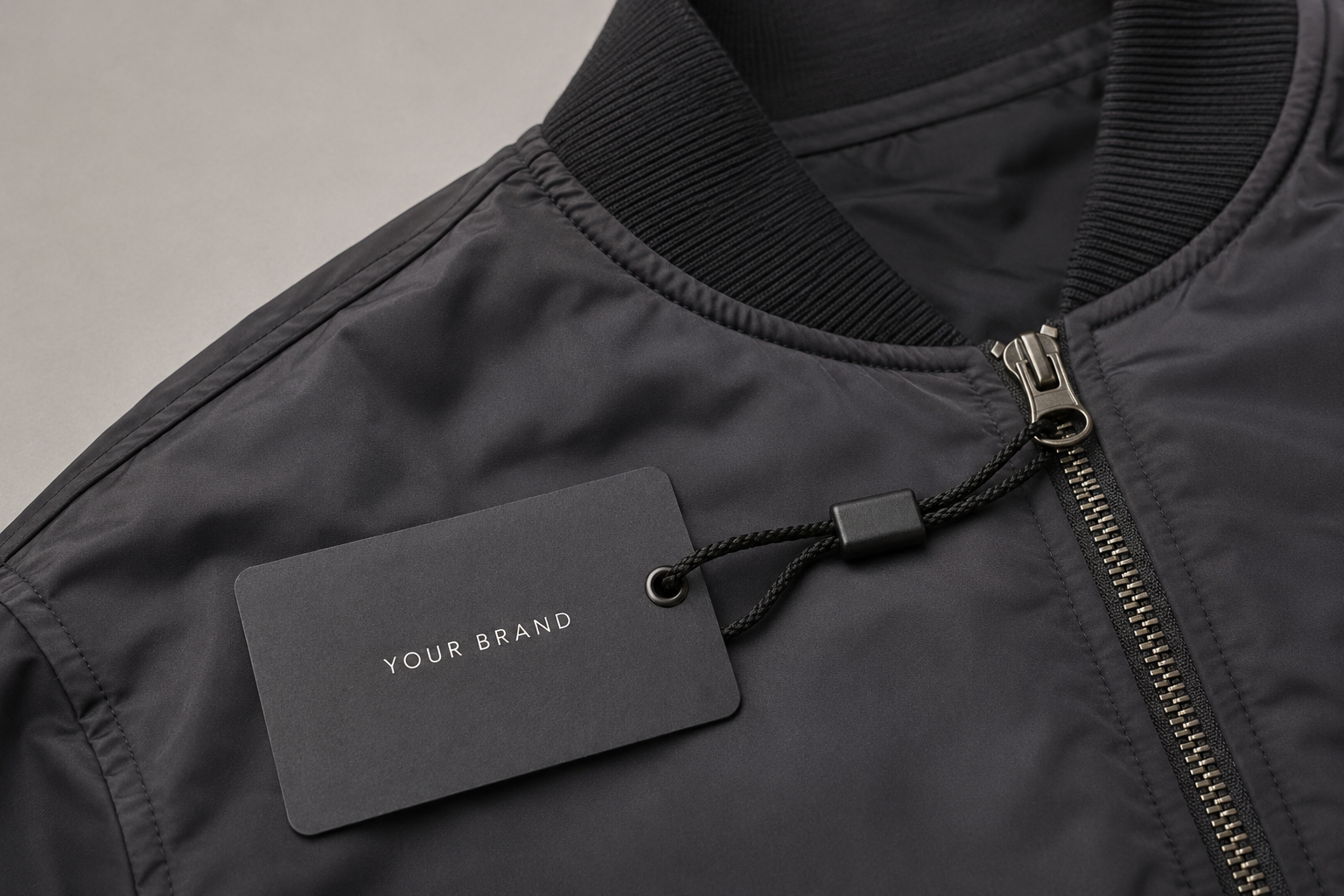 Custom branded hangtags with logo print and string attachment