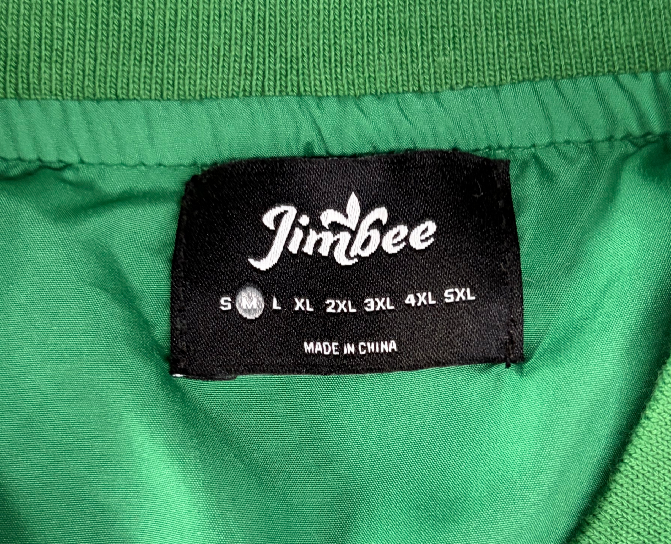 Custom bomber jacket main label detail