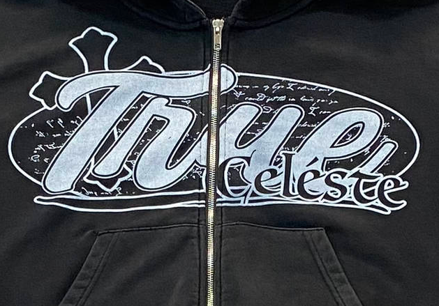 Logo placement detail on custom clothing sets