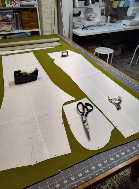 Custom clothing manufacturer with tech pack, fabric swatches, patterns, and sample development