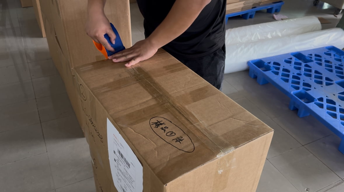 Custom clothing packaging and shipment preparation