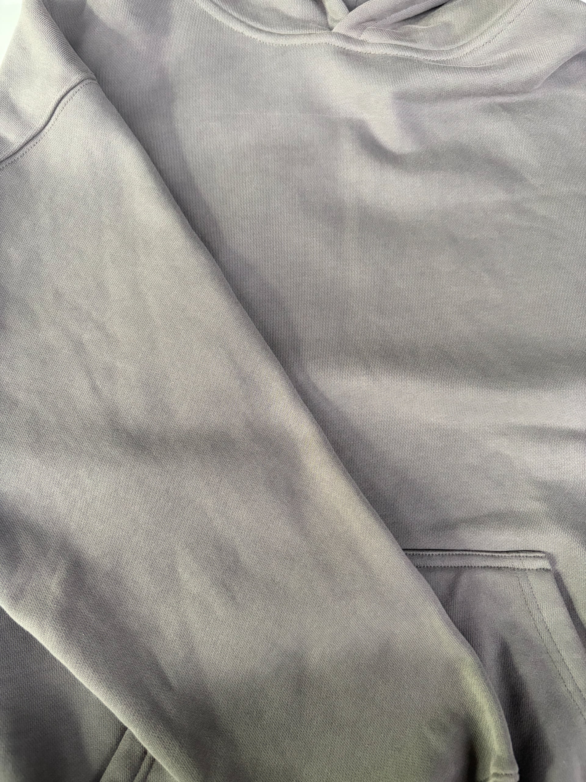 Custom streetwear heavyweight fabric and construction detail
