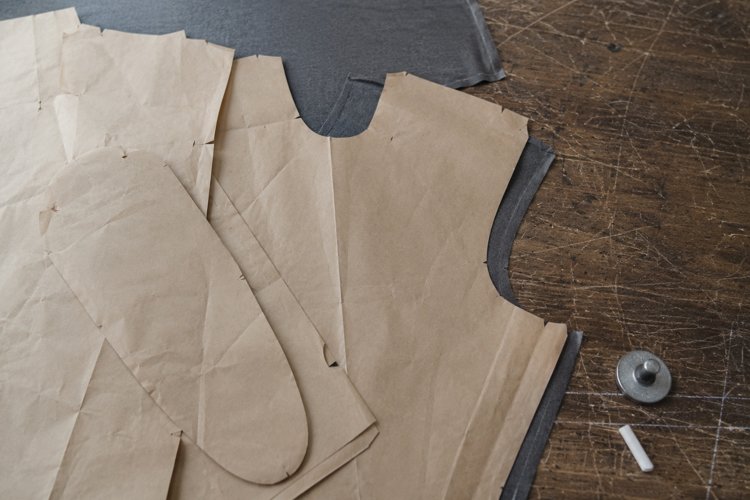 Pattern layout and cut garment components