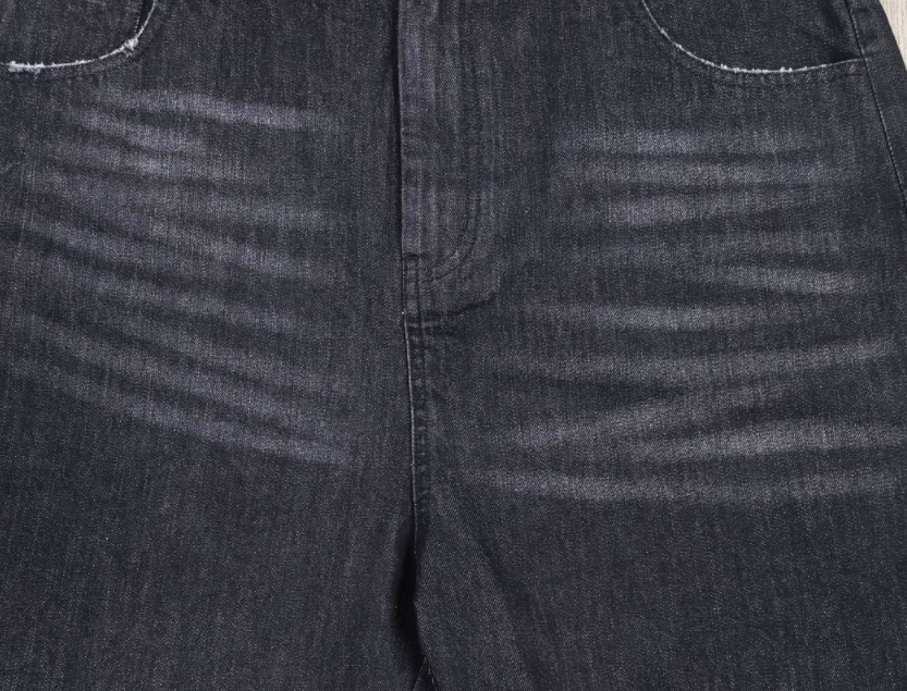 Denim washing and fading effect detail