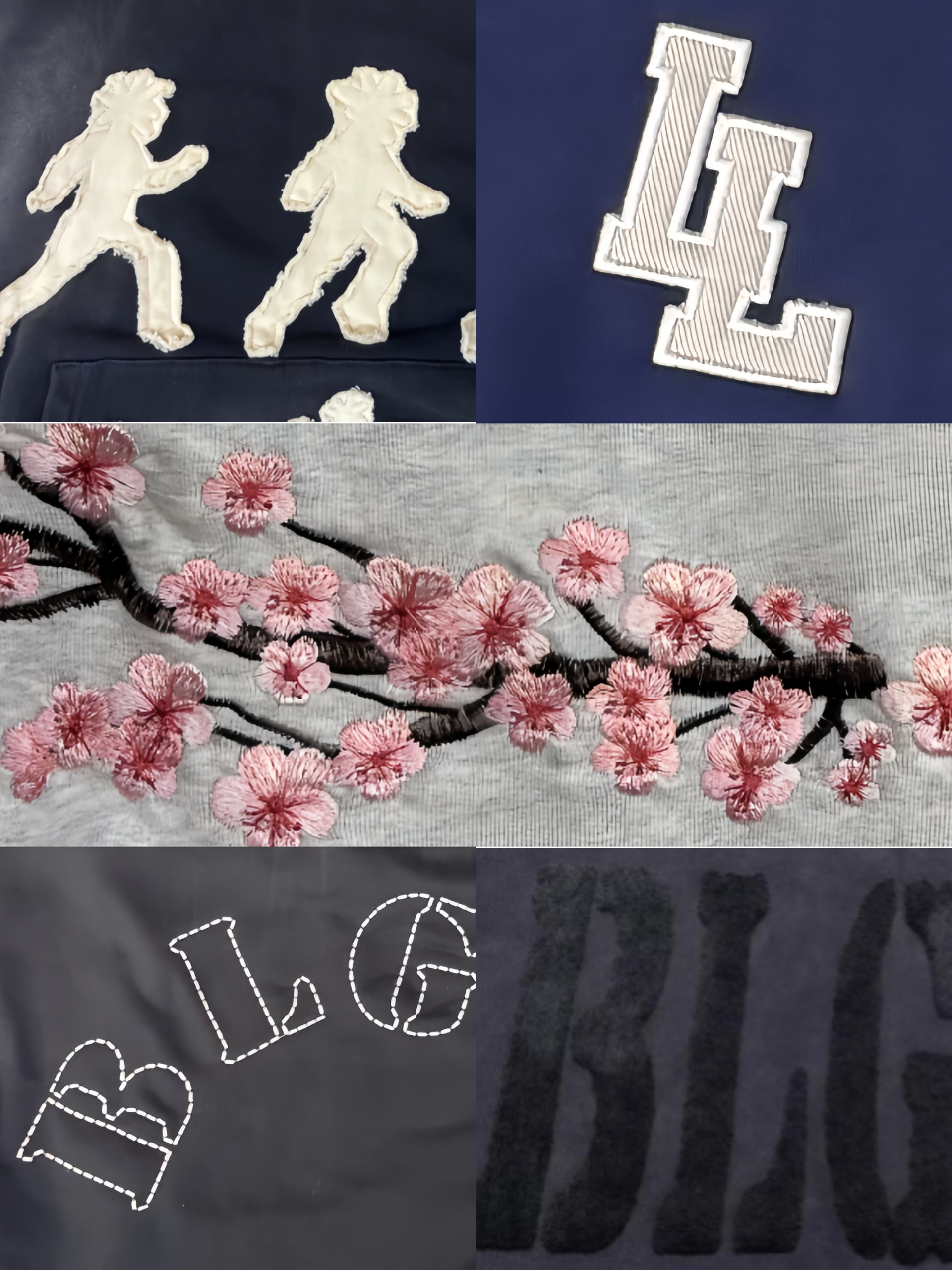 Embroidered branding detail on custom clothing