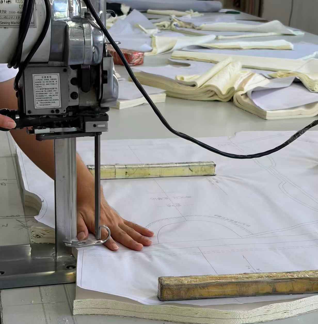 Fabric cutting process for custom garment production