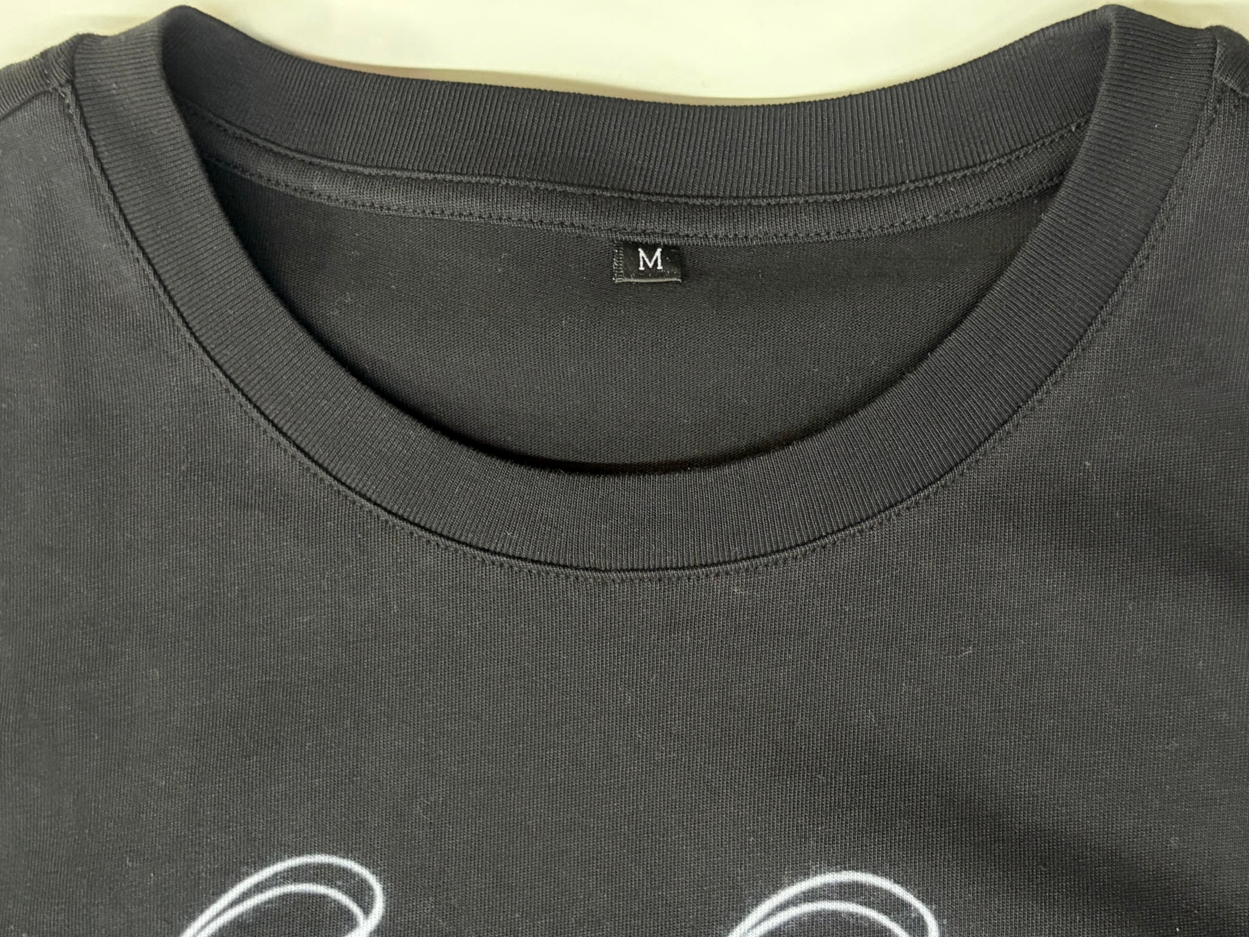 Long-sleeve T-shirt crew neck rib collar detail