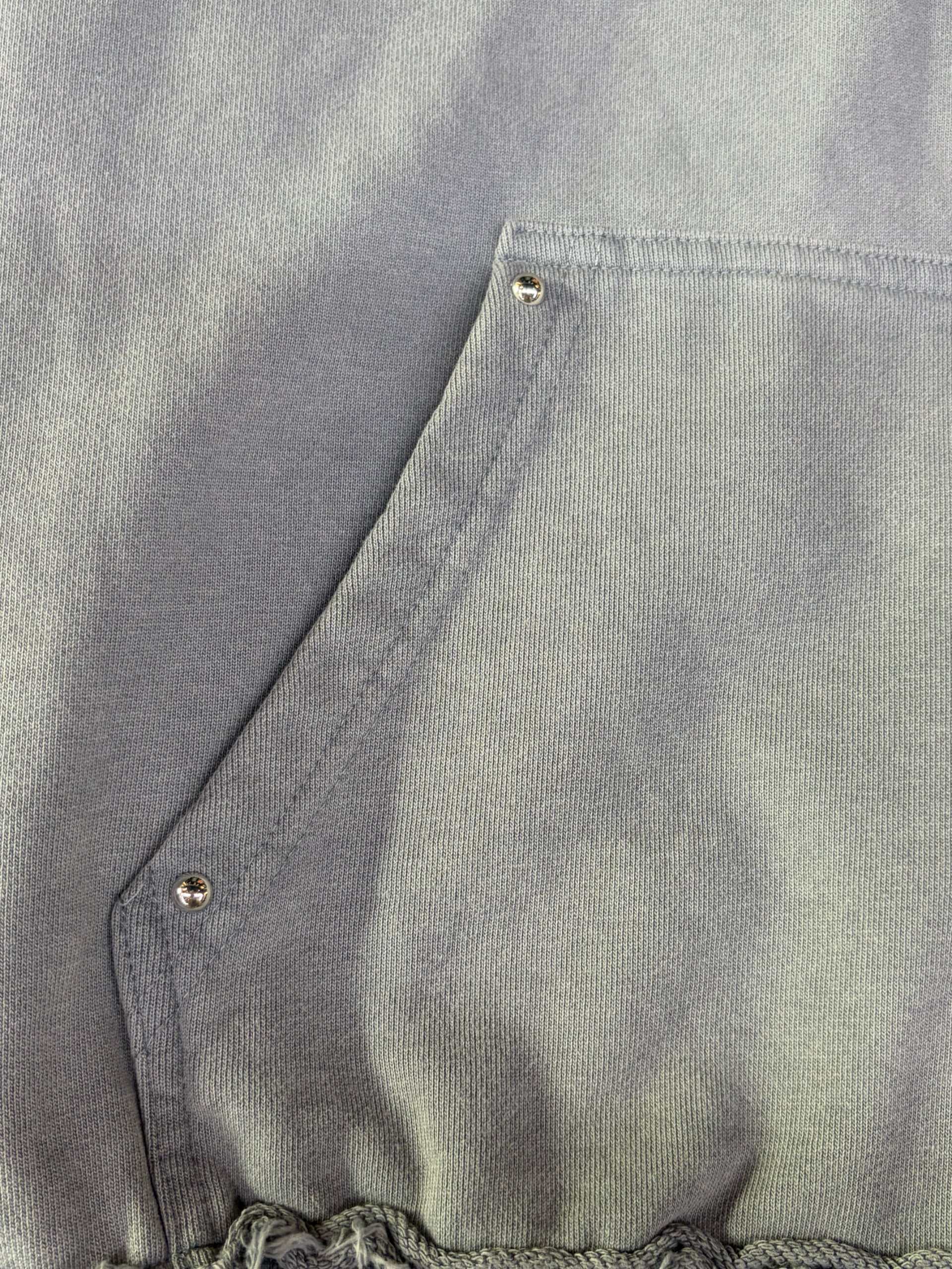 Custom pullover hoodie kangaroo pocket detail