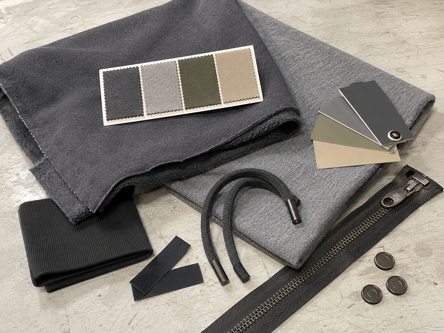Fabric and trim matching for sample development