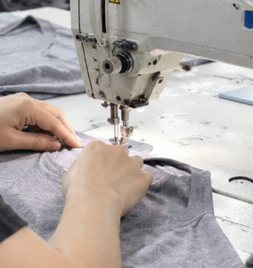 Short-sleeve T-shirt workmanship detail