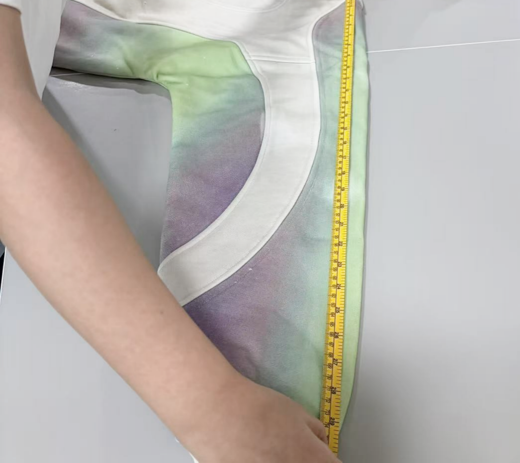 Sweatshirt set size measurement and inspection