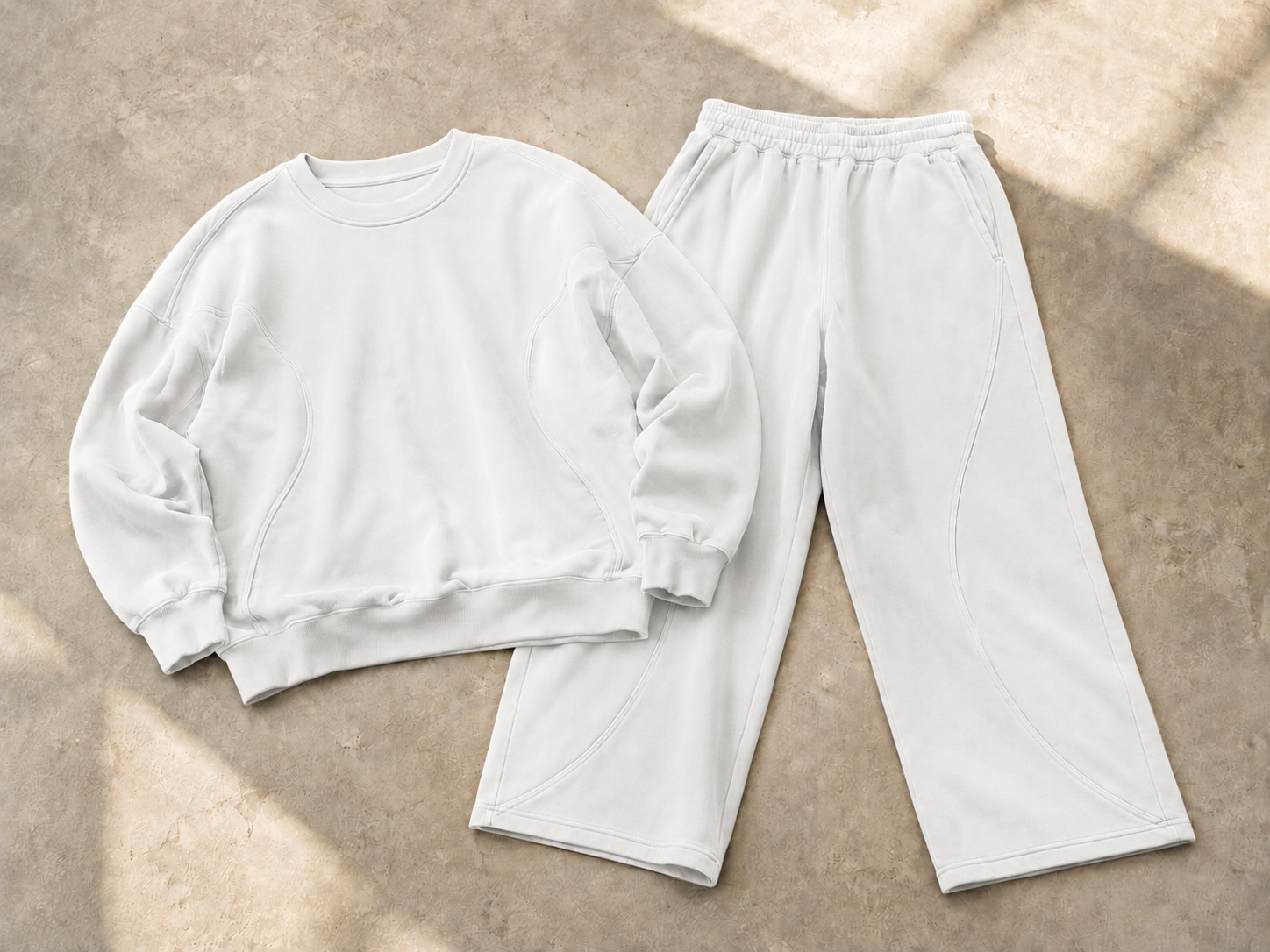 Sweatshirt set top and bottom fit coordination