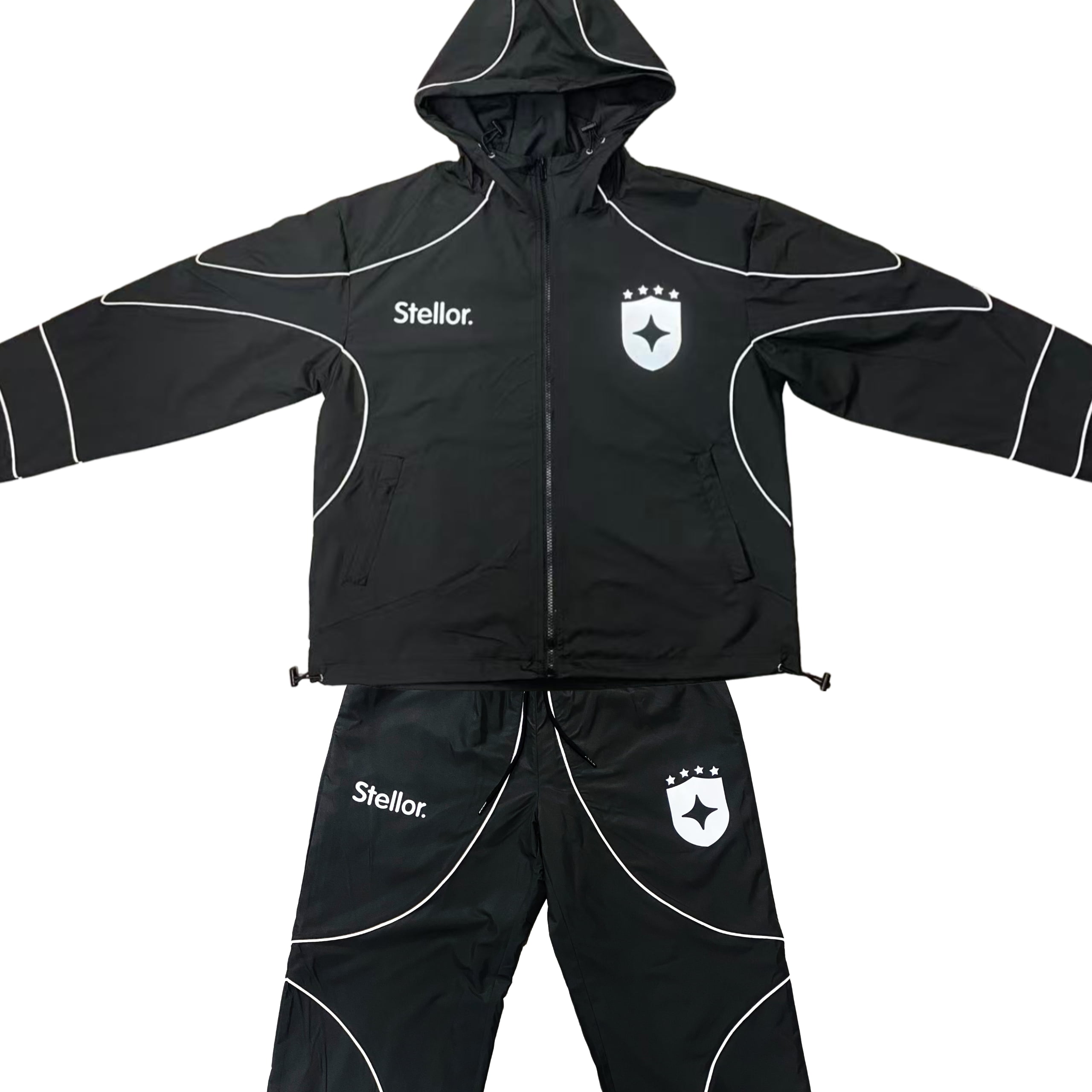 Custom jacket and matching bottoms two-piece set
