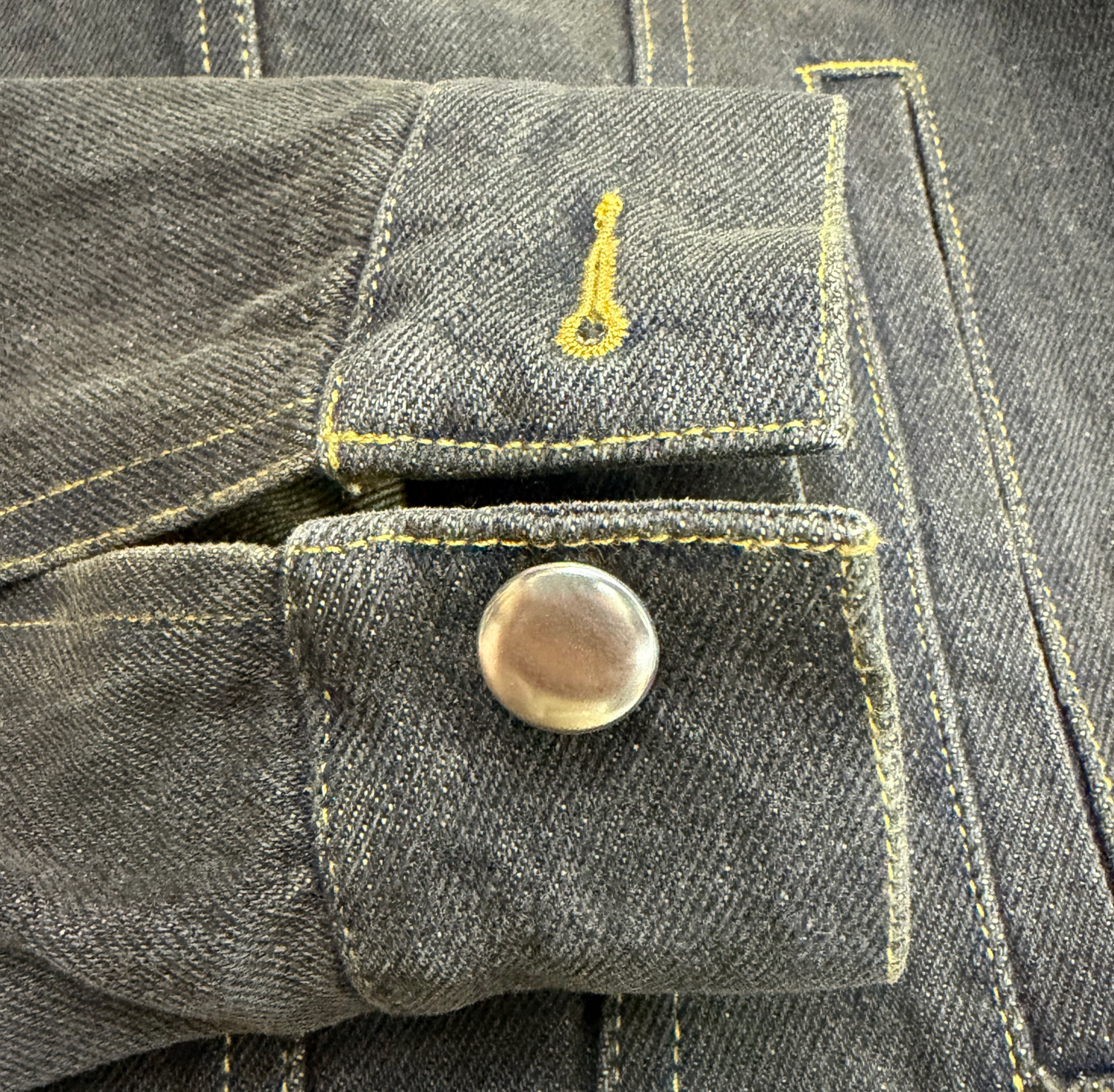 Buttons, snap fasteners and rivets on clothing