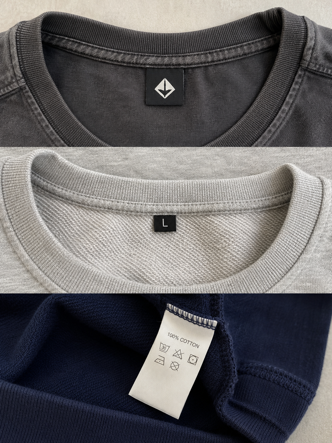 Clothing label placement options on garments