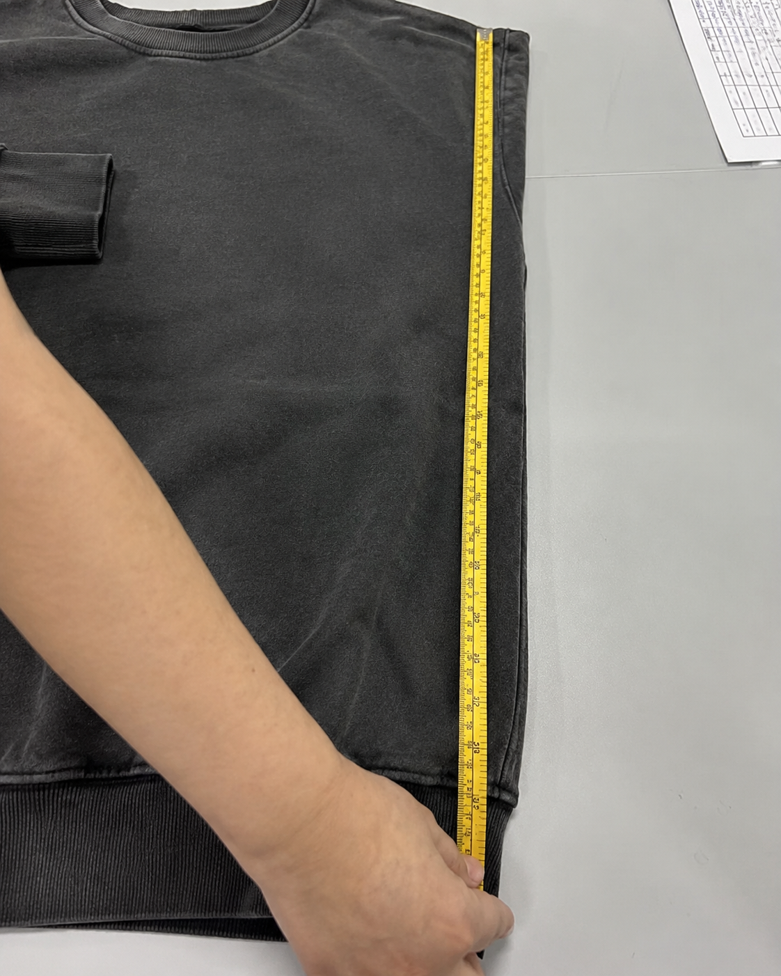 Custom clothing size tolerance measurement