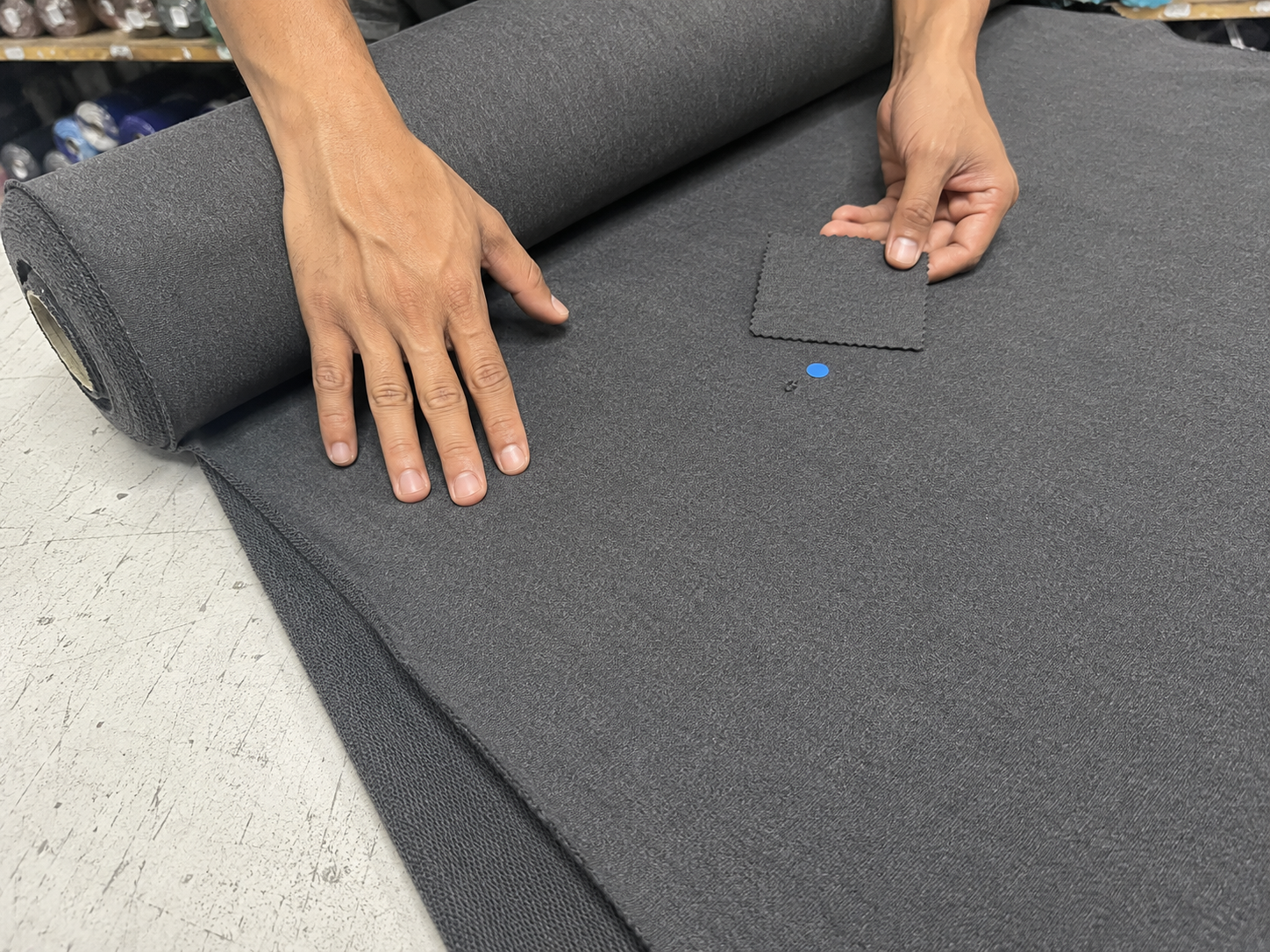 Garment fabric inspection detail