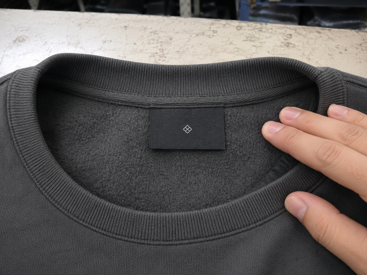 Garment label inspection detail